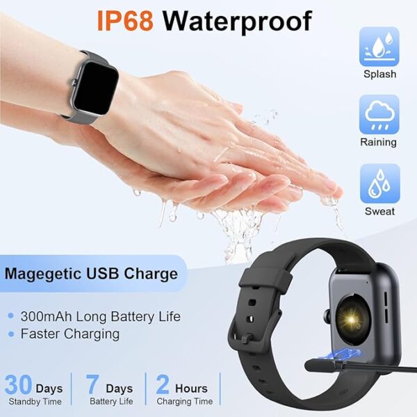 Smart Watch for Men Women, - Image 2